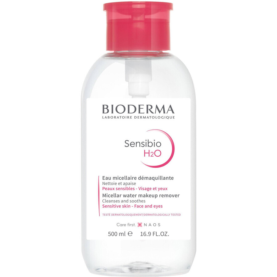 Bioderma Sensibio H2O eau micellaire pour peaux sensibles avec pompe 1x500 ml 500 ml