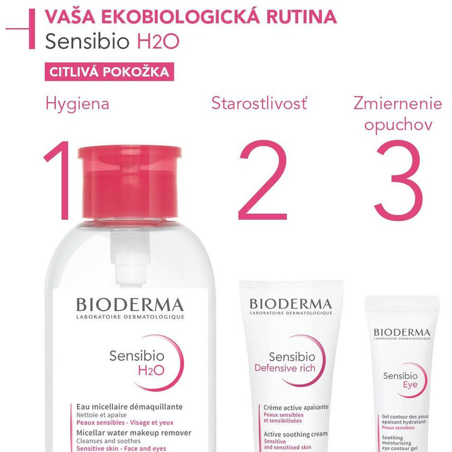 Bioderma Sensibio H2O eau micellaire pour peaux sensibles avec pompe 1x500 ml 500 ml