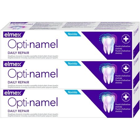 Elmex Opti-namel Pasta dentífrica reparadora diaria 3 x 75 ml