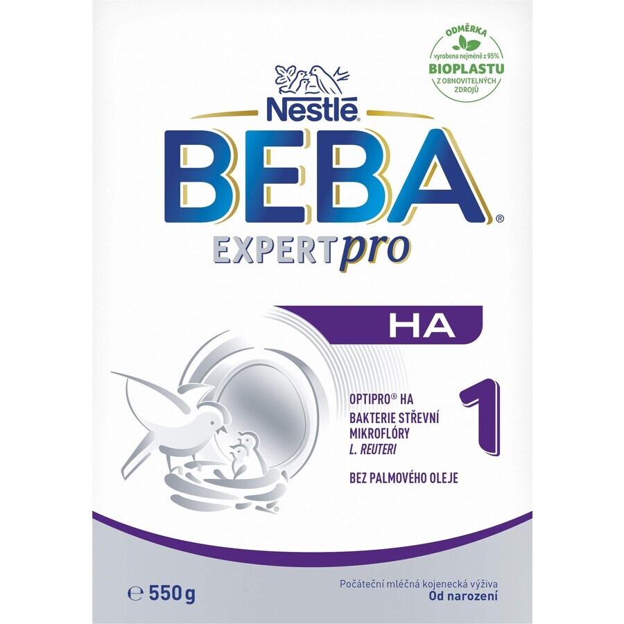 Nestlé Beba Expertpro HA 1, infant formula, from birth, 550 g