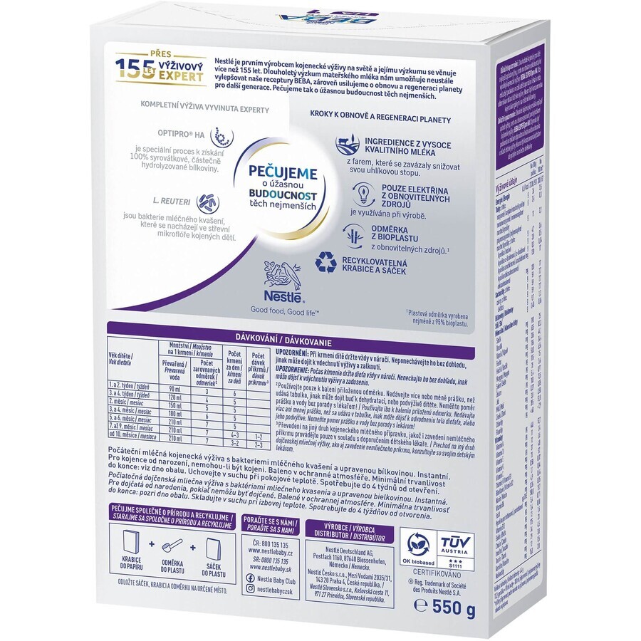 Nestlé Beba Expertpro HA 1, infant formula, from birth, 550 g