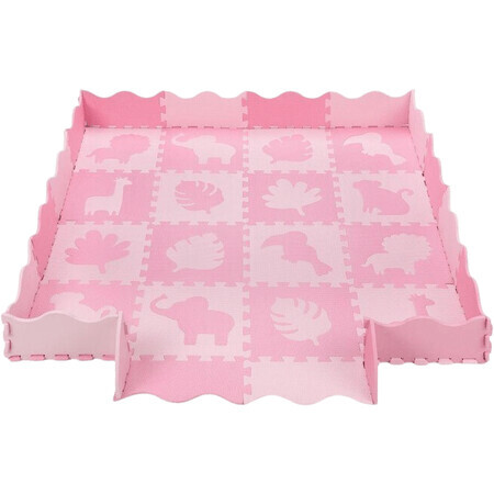 Tapis de jeu MoMi ZAWI 16 pièces en mousse rose