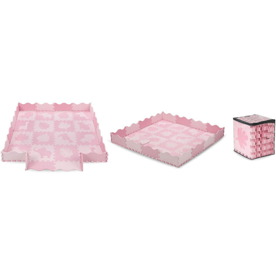 Tapis de jeu MoMi ZAWI 16 pièces en mousse rose