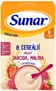 Porridge Sunar avec 8 céréales fraises, framboises 210 g