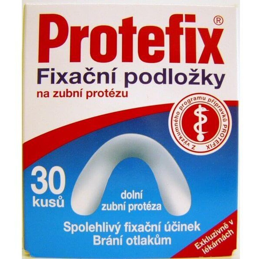 Protefix Plaques de fixation pour prothèses dentaires inférieures Plaque de fixation 30 pcs