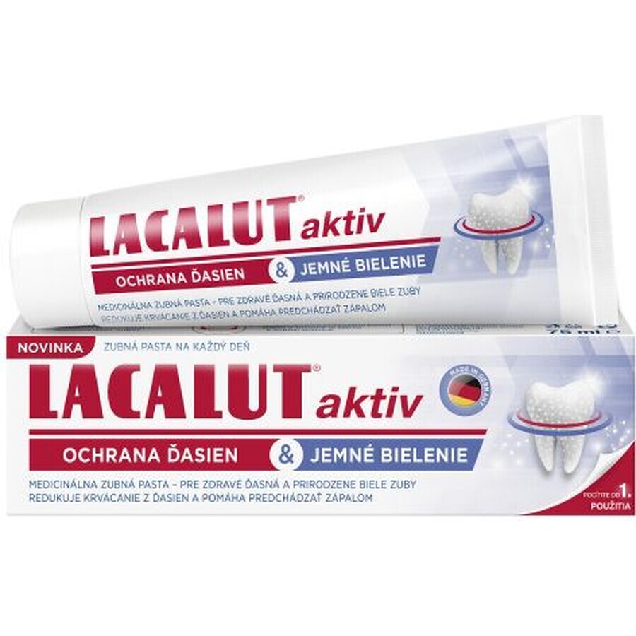 Lacalut aktiv Toothpaste for gum protection and gentle whitening 75 ml