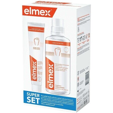 Elmex Protezione carie collutorio 400ml + dentifricio Protezione carie 75ml