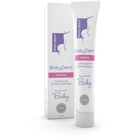 Multi-Mam BabyDent Gel bioadesivo per dentizione, 15 ml