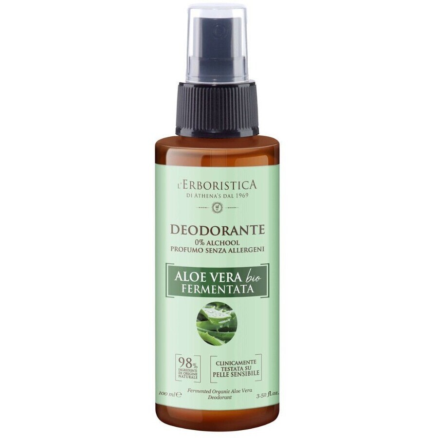 Erboristica Desodorante con zumo de aloe vera sin alcohol para pieles sensibles 100 ml