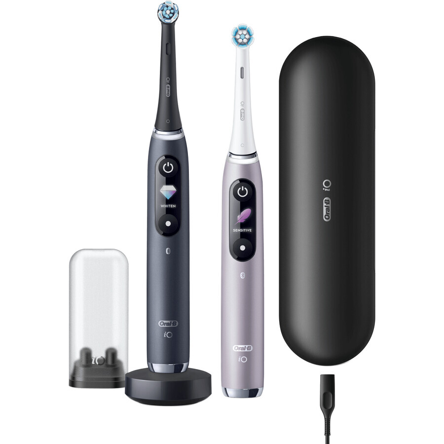 Oral-B EL.ZK Duo iO iO Serie 9 Schwarz&Rose + Halter + Reisetasche