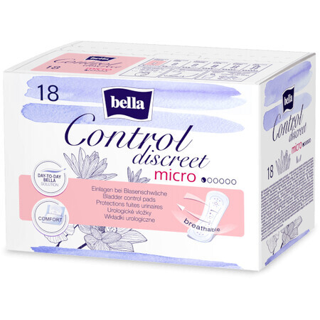 Tampones micro urológicos Bella Control Discreet 18 uds.