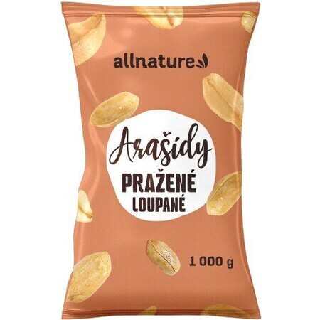 Allnature Cacahuetes sin cáscara tostados y sin sal 1000 g