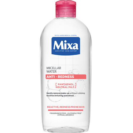 Mixa Anti-Redness micellair water voor de gevoelige huid met neiging tot roodheid, 400 ml