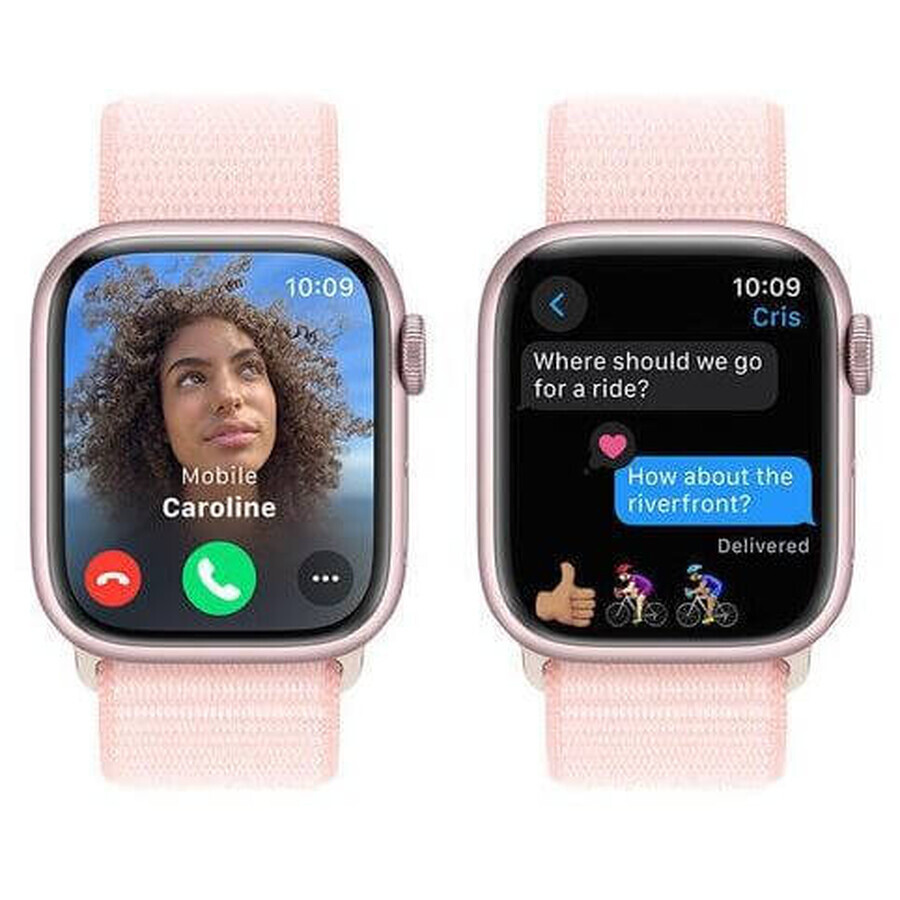 Apple Watch Series 9 GPS boîtier en aluminium de 41 mm avec bracelet sport, rose