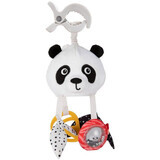 Canpol kids sensory kids hanging travel Panda Panda toy with BabiesBoo clip