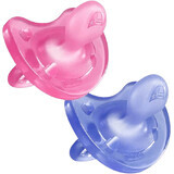 Chicco All-Silicone Pacifier Physio Soft Girl 16-36m 2 pcs