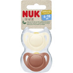 Nuk for NATURE sucette en latex 6-18m. BOX rouge 2 pcs