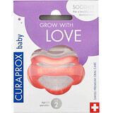 Curaprox Soother Baby de la 2,5 ani, mărimea 2, coral