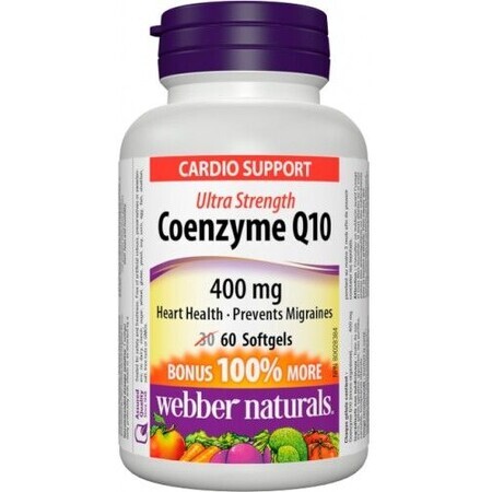 Webber Naturals Coenzyme Q10 EXTRA STRONG 60 capsules