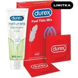 Durex SEX Feel Thin MIX 40 pezzi + gel 100 ml