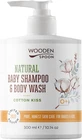 Lingură de lemn Gel de duș pentru copii și șampon pentru păr 2in1 Cotton Kiss 300 ml