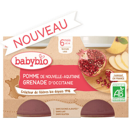 Babybio Pommes à la grenade 2 x 130 g