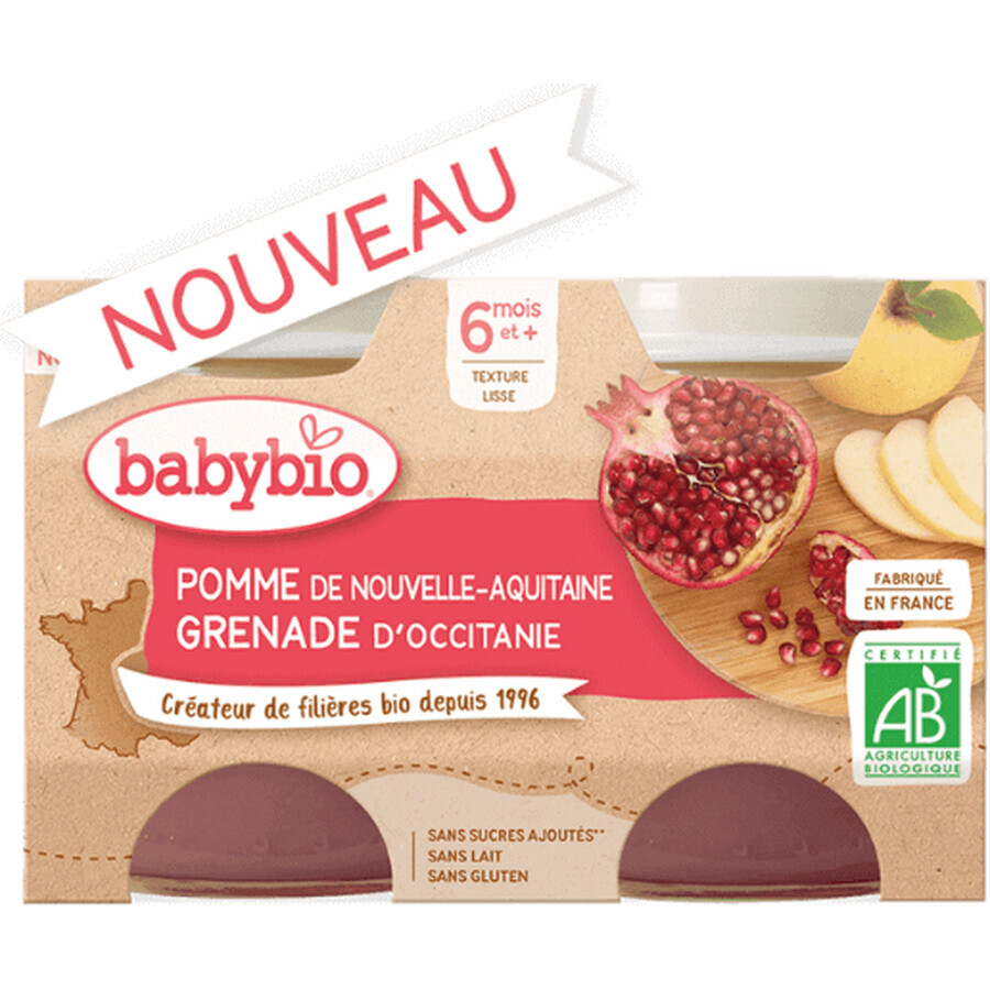 Babybio Pommes à la grenade 2 x 130 g