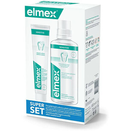 Elmex Sensitive colutorio 400ml + pasta dentífrica 75ml