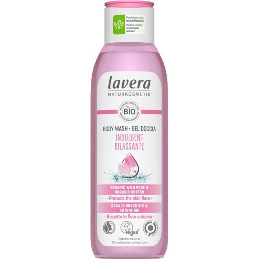 Gel de duș hrănitor Lavera cu trandafir sălbatic 250 ml