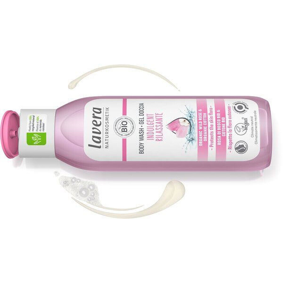 Gel de duș hrănitor Lavera cu trandafir sălbatic 250 ml