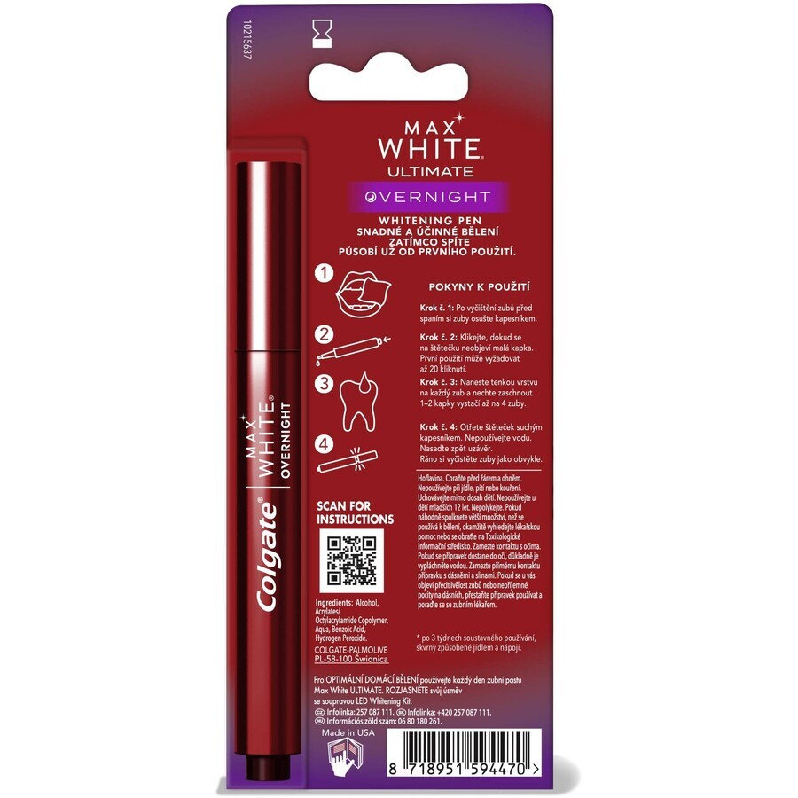 Colgate Max White Overnight Whitening Pen 2,5 ml