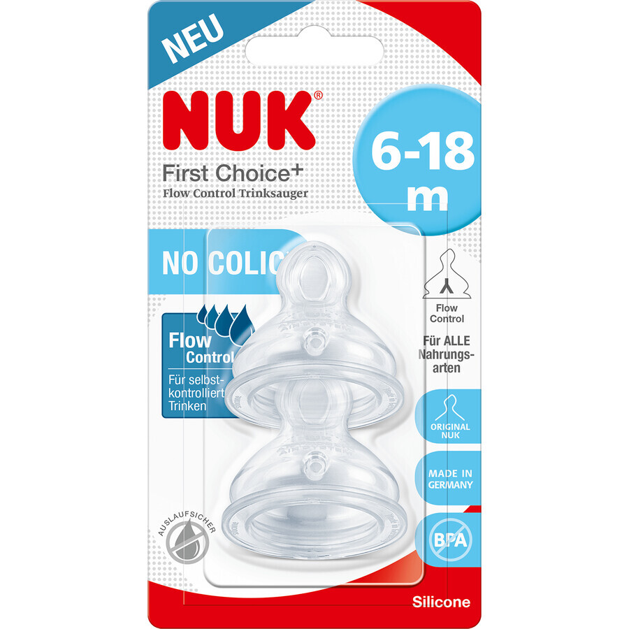 Nuk FC+ Flow control (6-18m.) 2 pcs