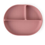 Petite&Mars Take&Match Dusty Rose 6m+ Oval silicone sharing plate