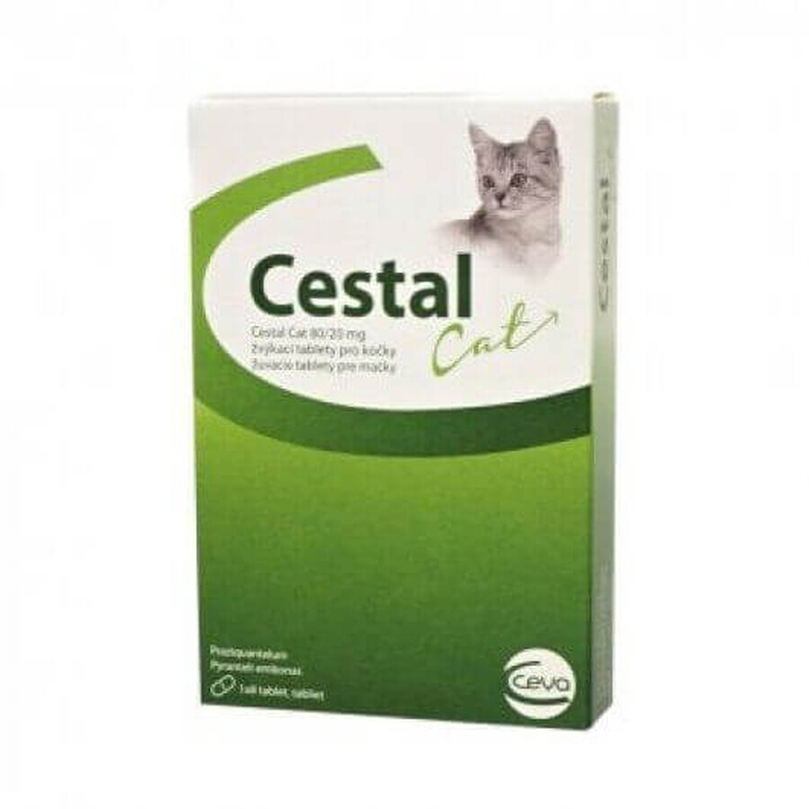 Cestal CAT 80 mg/20 mg chewable tablets for cats 8 tablets