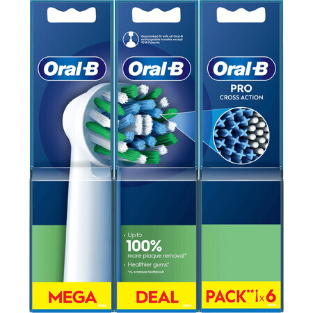 Oral-B Pro Cross Action têtes de remplacement 6 pcs