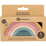 Petite&Mars Jouet pliant en silicone Rainbow Intense Ochre 12m+ Rainbow Intense Ochre 12m+ 6 pcs