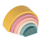 Petite&Mars Jouet pliant en silicone Rainbow Intense Ochre 12m+ Rainbow Intense Ochre 12m+ 6 pcs