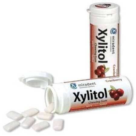 Chewing gum Miradent Xylitol Cranberry Cranberry 30 pieces