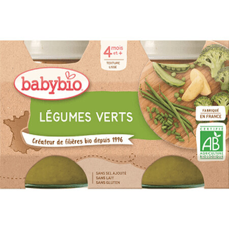 Babybio Shake de légumes verts 2 x 130 g