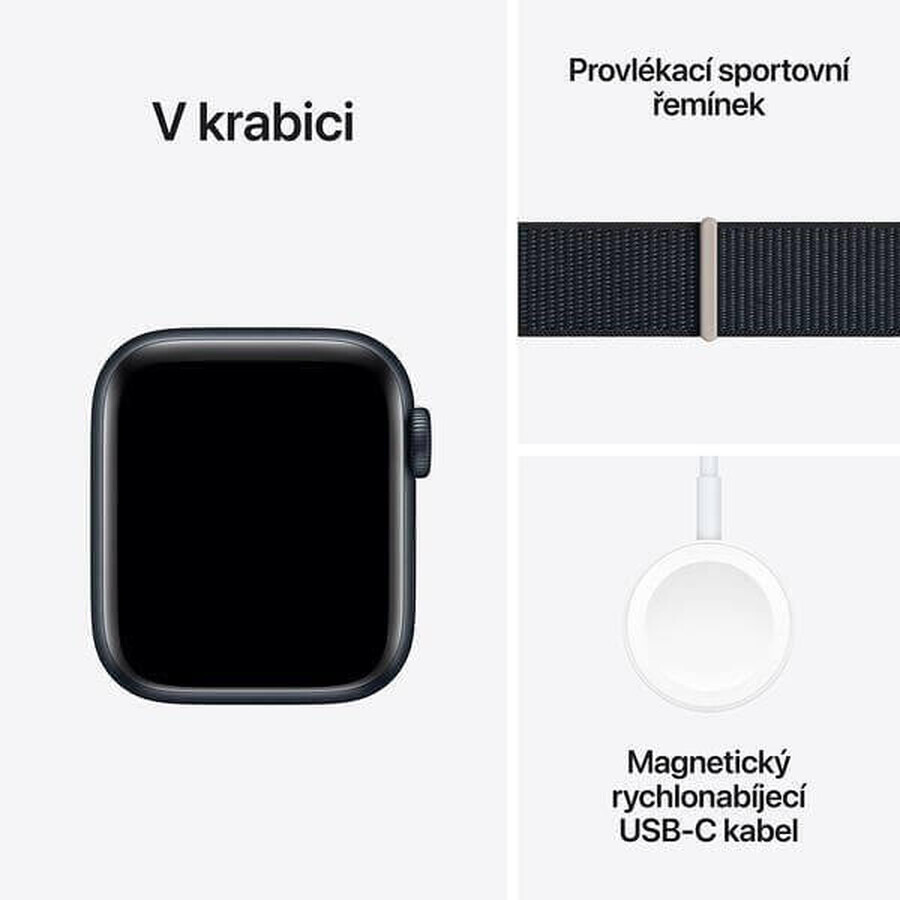 Apple Watch SE GPS 44 mm boîtier aluminium avec boucle sport, Midnight