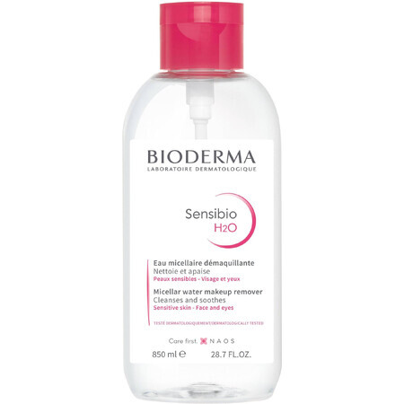 Bioderma Sensibio H2O agua micelar para pieles sensibles bomba 850 ml