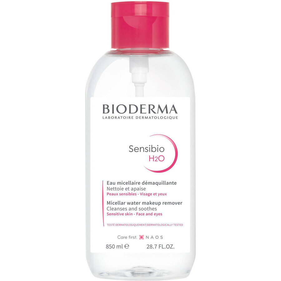 Bioderma Sensibio H2O agua micelar para pieles sensibles bomba 850 ml