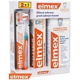 Elmex Sistema de Protección Anticaries - Cepillo de dientes + pasta dentífrica 75 ml + colutorio 400 ml