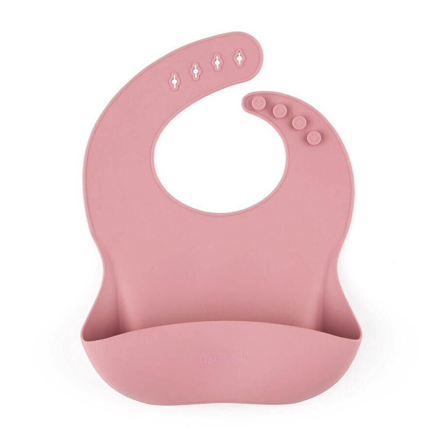 Petite&Mars Silicone bib Take&Match Dusty Rose 6m+