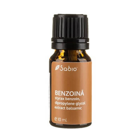 BENZOINA, olio essenziale estratto balsamico (styrax benzoin, dipropylene glycol), 10 ml, Sabio