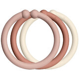 BIBS Lusringen, Blush/ Woodchuck/ Ivory 12 stuks