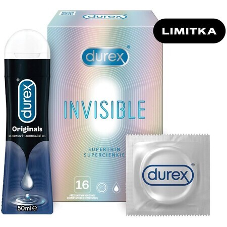 Durex SEX Invisible 16 pezzi + gel 50 ml