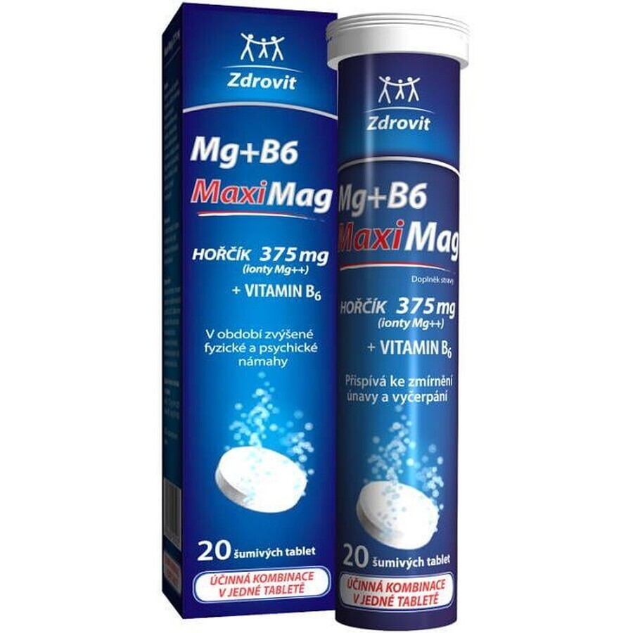 MaxMag Magnesium 375 mg + B6 20 bruistabletten