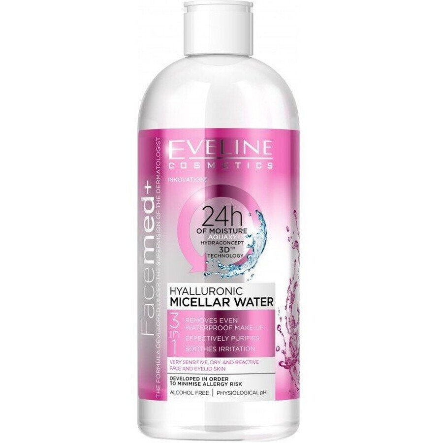 Eveline Cosmetics Facemed+ Hyaluronic Micellar Water 3in1 400 ml