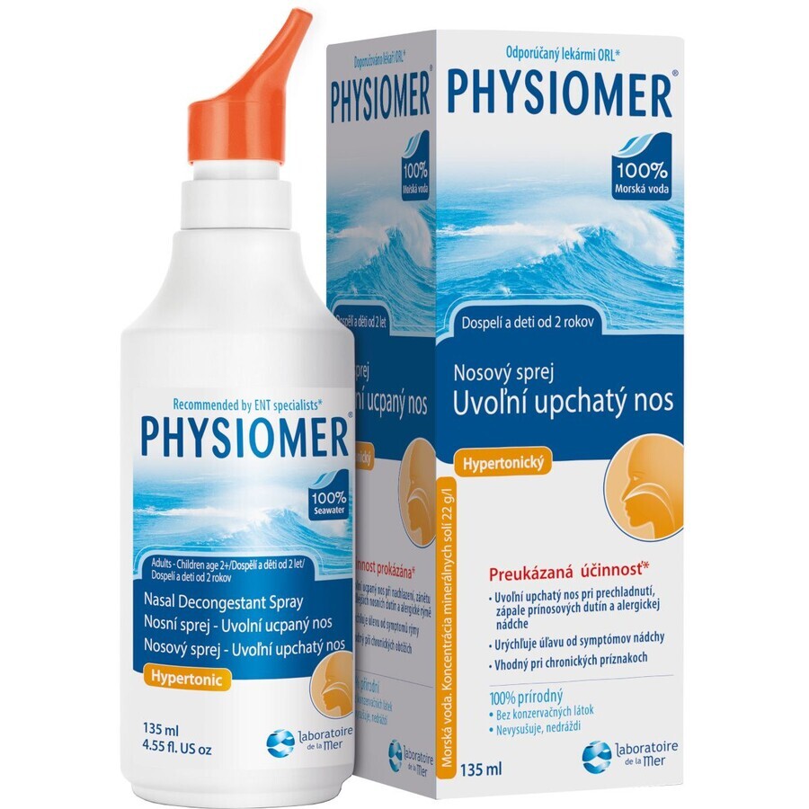 Physiomer Agua de mar hipertónica spray nasal 135 ml